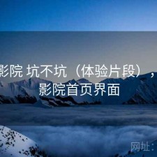 蜂鸟影院 坑不坑（体验片段），蜂鸟影院首页界面