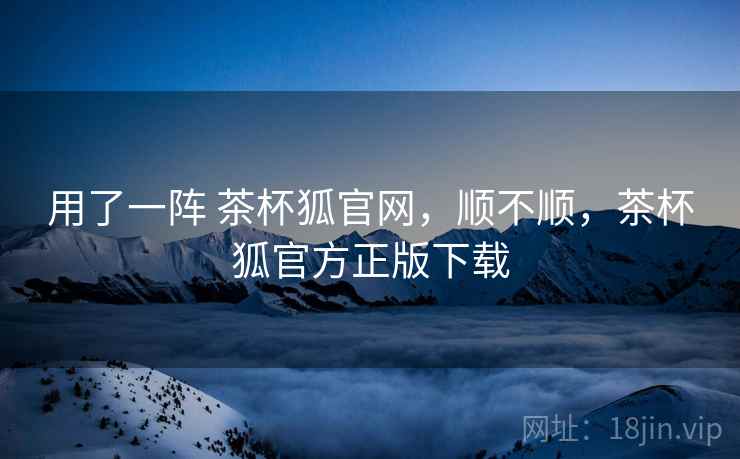 用了一阵 茶杯狐官网,顺不顺,茶杯狐官方正版下载 第2张 用了一阵 茶杯狐官网,顺不顺,茶杯狐官方正版下载 第2张